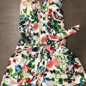 Brazilian Butterfly Thin Strap Romper with Belt